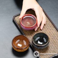 Bộ 6 Chén Uống Trà Thiên Mục Hỏa Biến 90ml 9 bo 6 chen uong tra thien muc hoa bien 90ml-4