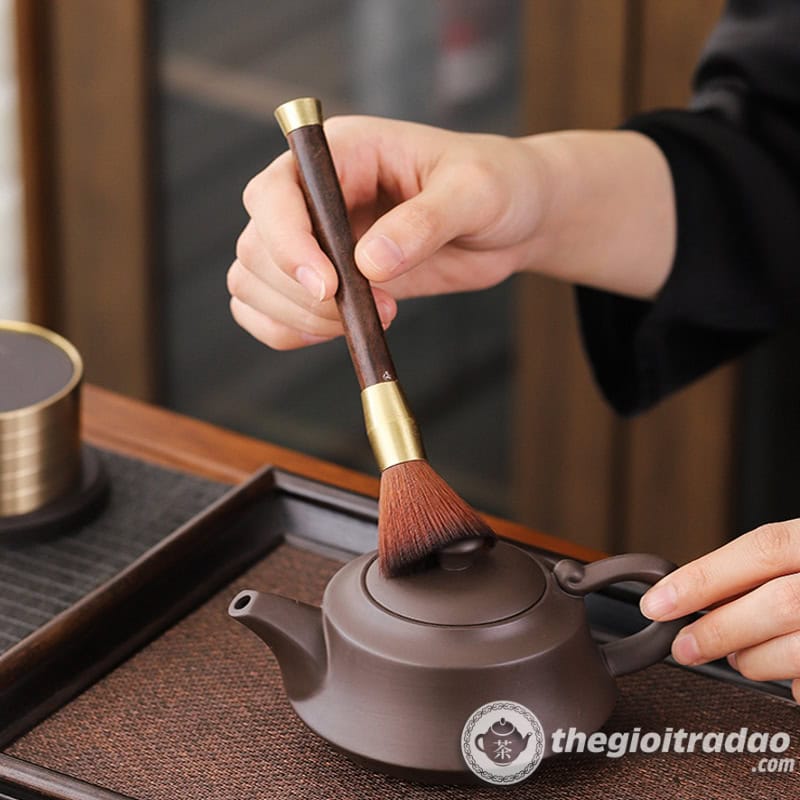 Bộ Dụng Cụ Pha Trà Kèm Lót Chén Bọc Đồng Cao Cấp 15 bo dung cu pha tra kem lot chen boc dong cao cap-12