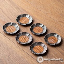 Miếng Lót Chén Trà, Ly Trà Mây Tre Đan Cao Cấp 6 mieng lot chen tra, ly tra may tre dan cao cap