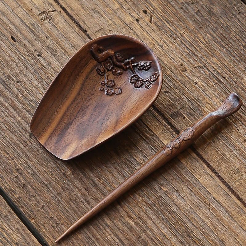 Bộ Cung Nhãn Trà Khắc Hoa Mai Gỗ Óc Chó 18 Bo cung nhan tra khac hoa mai go oc cho ben dep-14