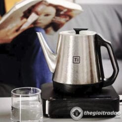 Bộ Ấm Đun Nước Pha Trà Bằng Titanium Cao Cấp 1350w 6 am dun nuoc pha tra tu dong bang titanium cao cap