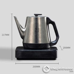 Bộ Ấm Đun Nước Pha Trà Bằng Titanium Cao Cấp 1350w 9 am dun nuoc pha tra tu dong bang titanium cao cap-5