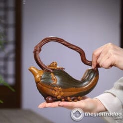 Ấm Tử Sa Quả Bí Ngô Đề Lương Hồng Nê 350ml 6 am tu sa nam qua de duong hong ne 350ml-2