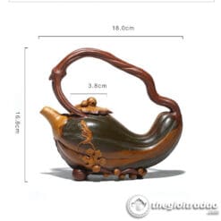 Ấm Tử Sa Quả Bí Ngô Đề Lương Hồng Nê 350ml 9 am tu sa qua bi ngo de duong hong ne 350ml-7