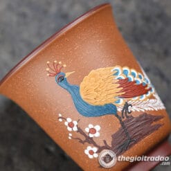 Chén Uống Trà Tử Sa, Vẽ Tay Họa Tiết Thủ Công 160ml 6 chen uong tra tu sa, ve tay hoa tiet thu cong 160ml-10