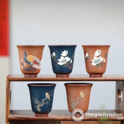 chen uong tra tu sa, ve tay hoa tiet thu cong 160ml-9