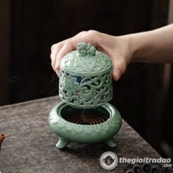 Lư Xông Trầm Tam Túc Đỉnh, Gốm Sứ Cảnh Đức Cao Cấp 9 lu xong tram tam tuc dinh, gom su canh duc cao cap-12