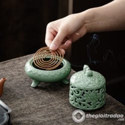 Lư Xông Trầm Tam Túc Đỉnh, Gốm Sứ Cảnh Đức Cao Cấp 6 lu xong tram tam tuc dinh, gom su canh duc cao cap-3