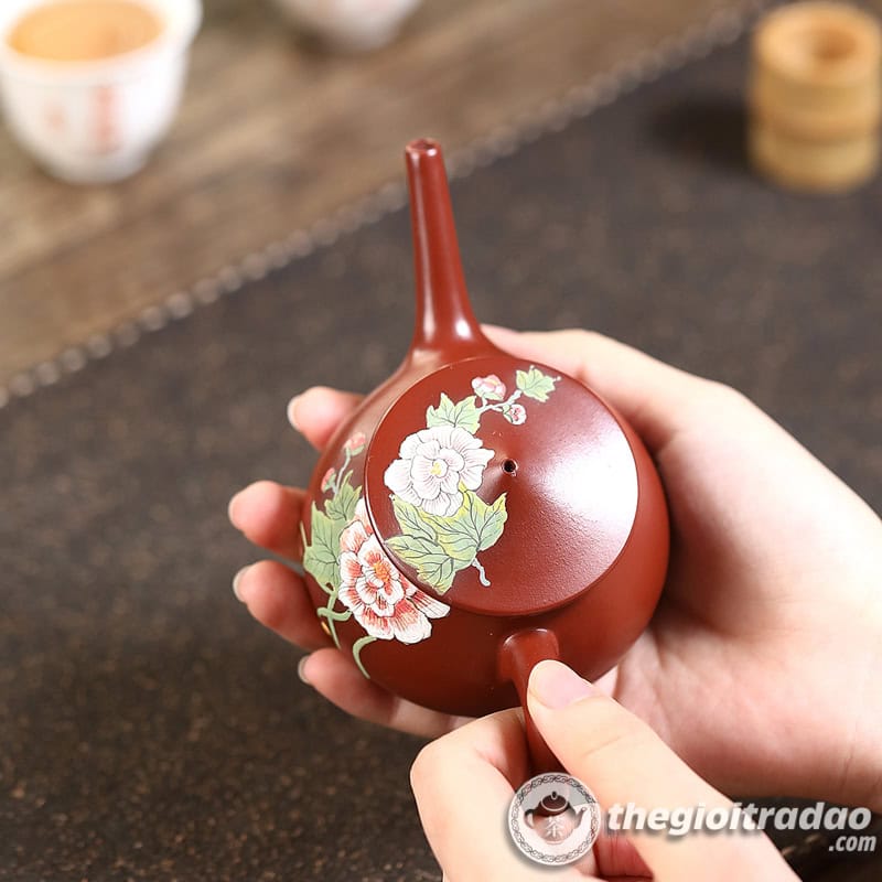 Ấm Tử Sa Ngư Ông Đại Hồng Bào 140ml 3 am tu sa ngu ong dai hong bao 140ml-10