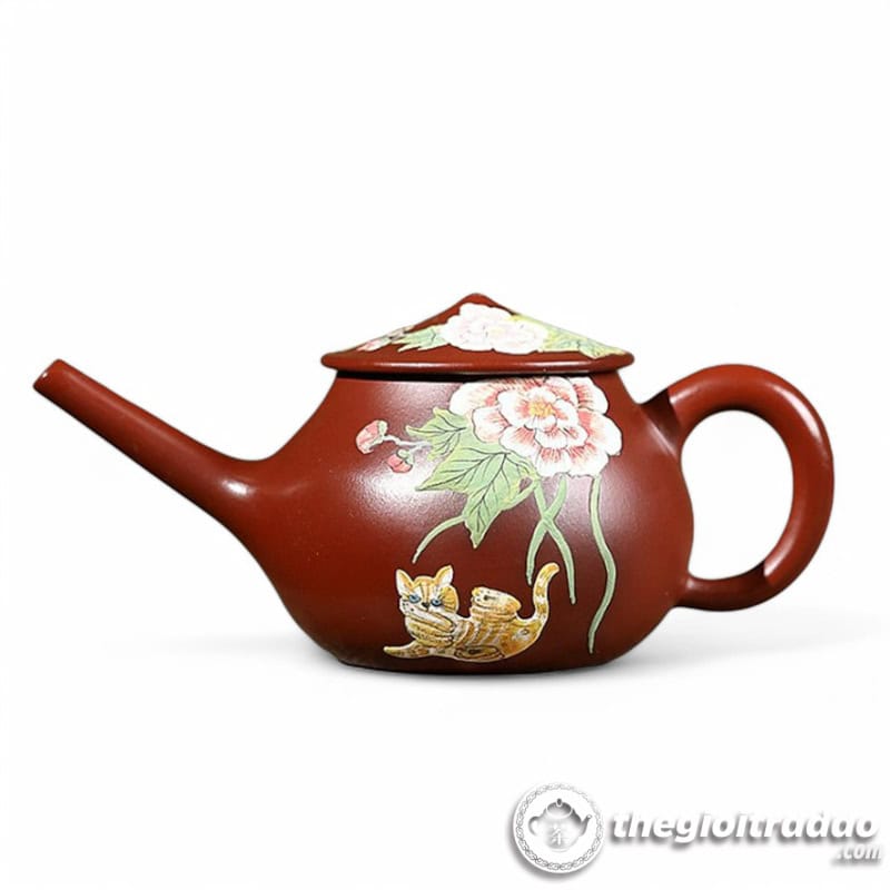 Ấm Tử Sa Ngư Ông Đại Hồng Bào 140ml 6 am tu sa ngu ong dai hong bao 140ml-14