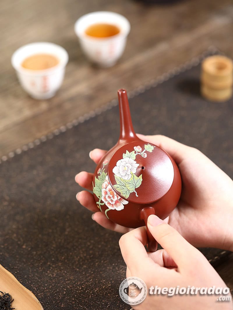 Ấm Tử Sa Ngư Ông Đại Hồng Bào 140ml 17 am tu sa ngu ong dai hong bao 140ml-15