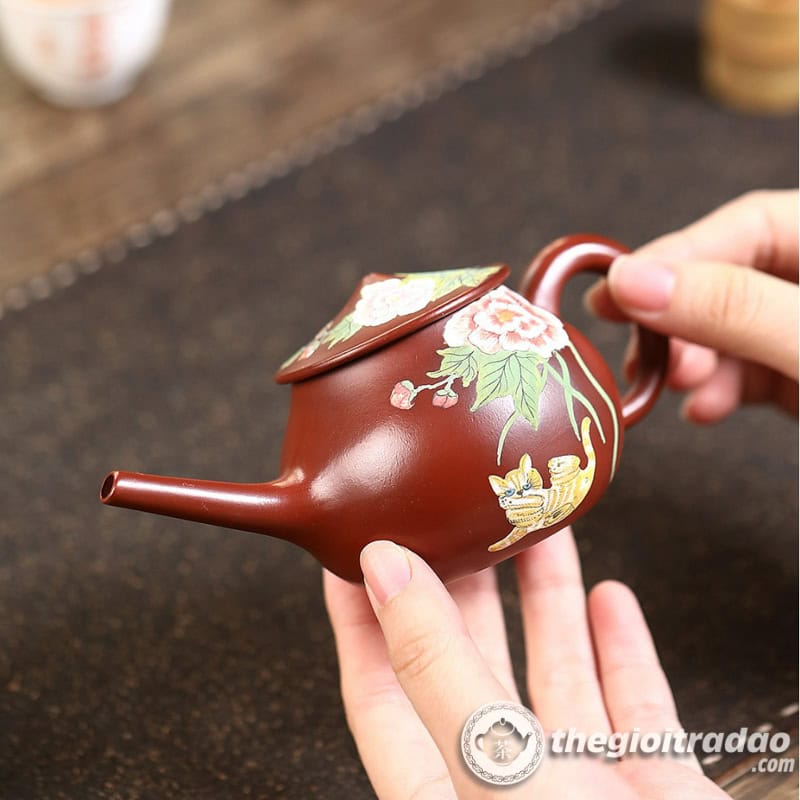 Ấm Tử Sa Ngư Ông Đại Hồng Bào 140ml 2 am tu sa ngu ong dai hong bao 140ml-3