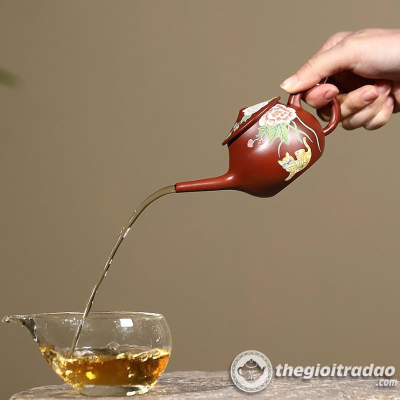 Ấm Tử Sa Ngư Ông Đại Hồng Bào 140ml 5 am tu sa ngu ong dai hong bao 140ml-4