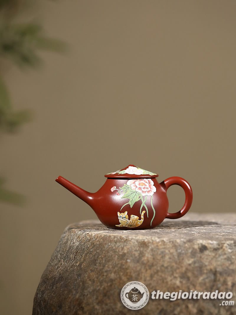 Ấm Tử Sa Ngư Ông Đại Hồng Bào 140ml 12 am tu sa ngu ong dai hong bao 140ml-5