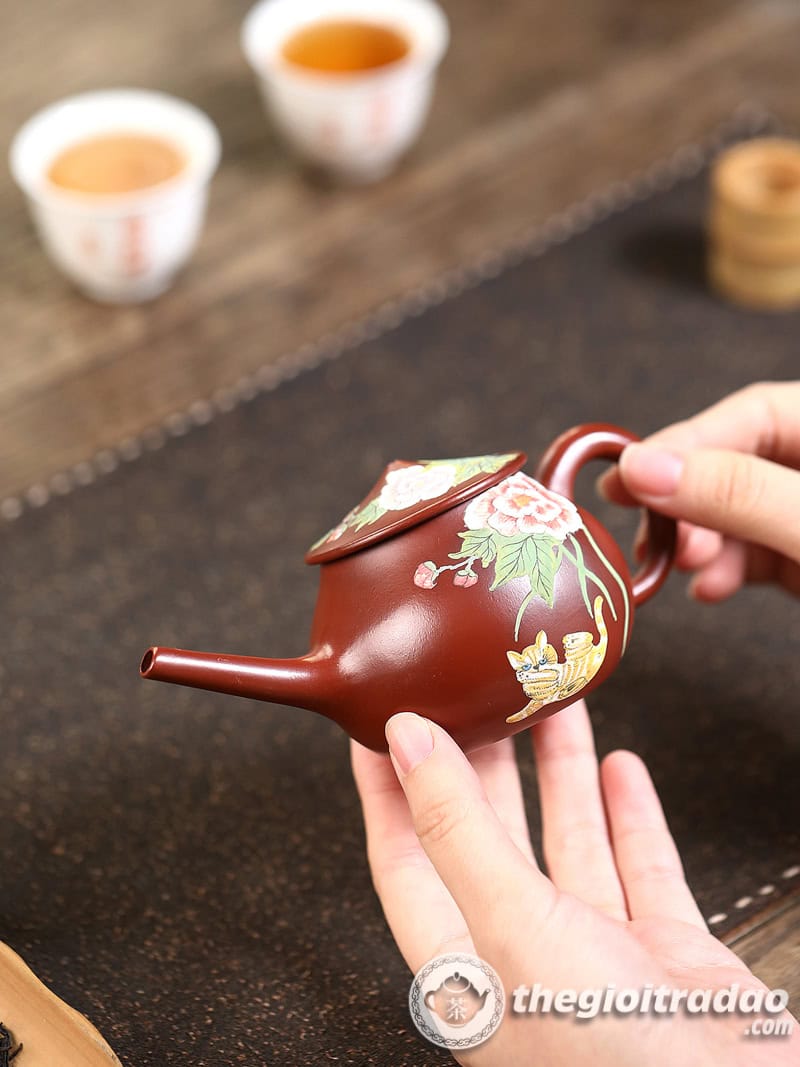 Ấm Tử Sa Ngư Ông Đại Hồng Bào 140ml 16 am tu sa ngu ong dai hong bao 140ml-9