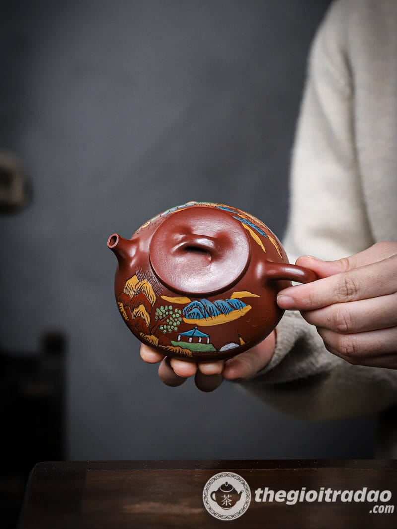 Ấm Tử Sa Thạch Biều Sơn Cảnh Đại Hồng Bào 200ml 11 am tu sa thach bieu son canh dai hong bao 200ml-18