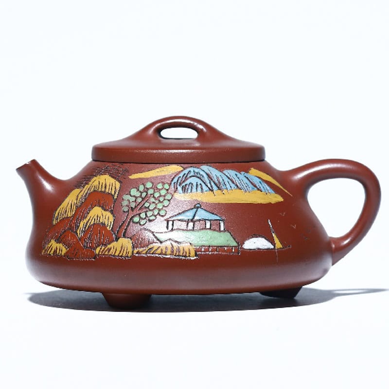 Ấm Tử Sa Thạch Biều Sơn Cảnh Đại Hồng Bào 200ml 25 am tu sa thach bieu son canh dai hong bao 200ml-21