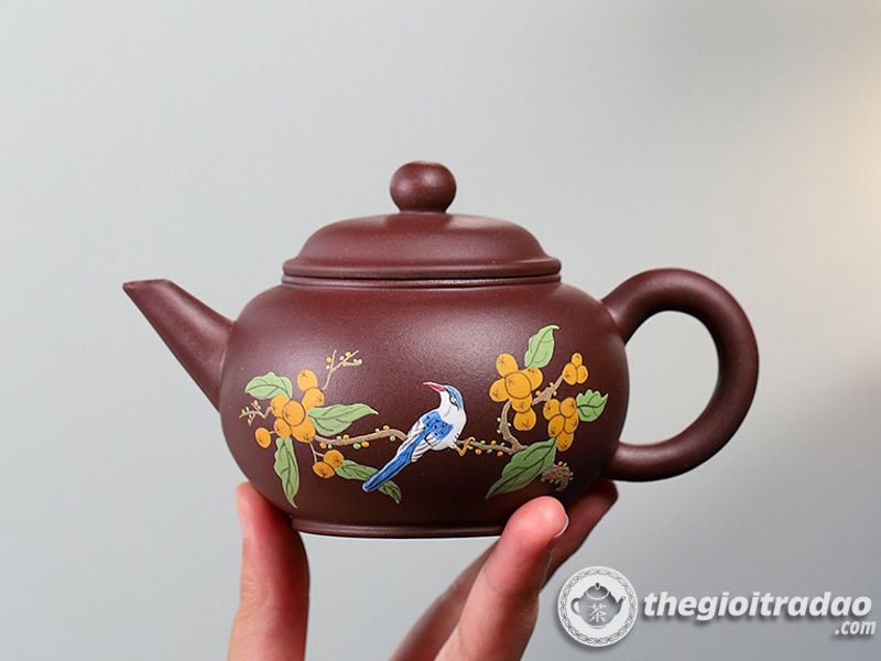 Ấm Tử Sa Thủy Bình Hỷ Tước Tử Nê 230ml 17 am tu sa thuy binh hy tuoc tu ne 230ml-10