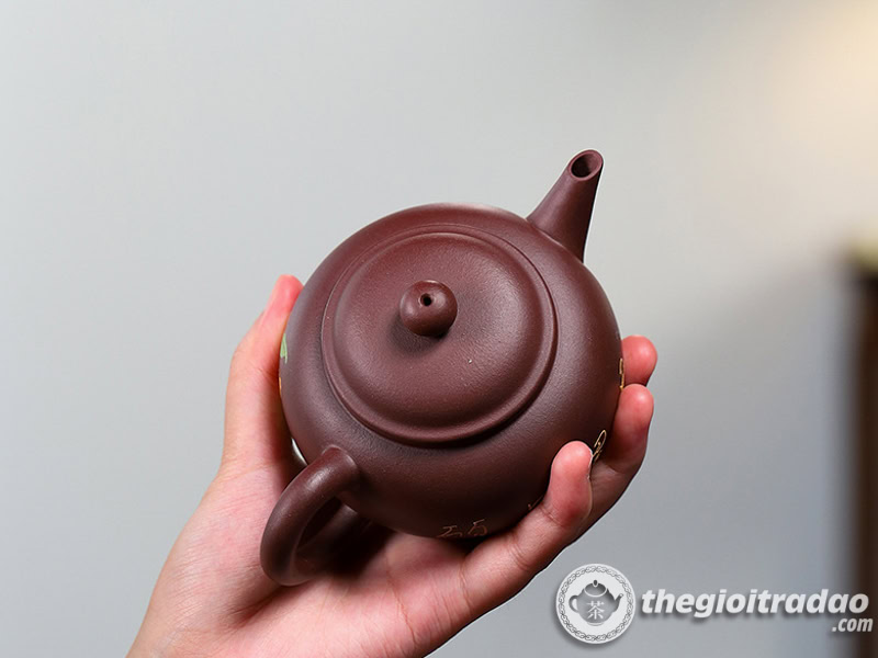 Ấm Tử Sa Thủy Bình Hỷ Tước Tử Nê 230ml 19 am tu sa thuy binh hy tuoc tu ne 230ml-12