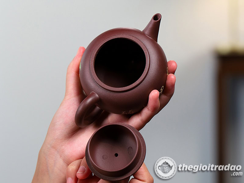 Ấm Tử Sa Thủy Bình Hỷ Tước Tử Nê 230ml 18 am tu sa thuy binh hy tuoc tu ne 230ml-13