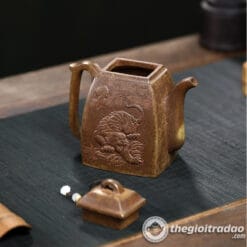 Ấm Tử Sa Tứ Phương Mãnh Hổ Trầm Hương Nê 450ml 7 am tu sa tu phuong manh ho tram huong ne 450ml-3