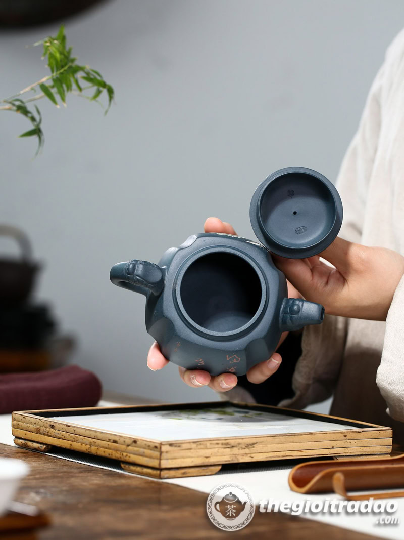 Ấm Tử Sa Tứ Phương Ngư Thú Thiên Thanh Nê 280ml 17 am tu sa tu phuong ngu thu thien thanh ne 280ml-13