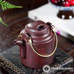 Ấm Tích Pha Trà Gốm Tử Sa Quai Đồng 450ml 8 am tich pha tra tu sa nghi hung quai dong 450ml-12