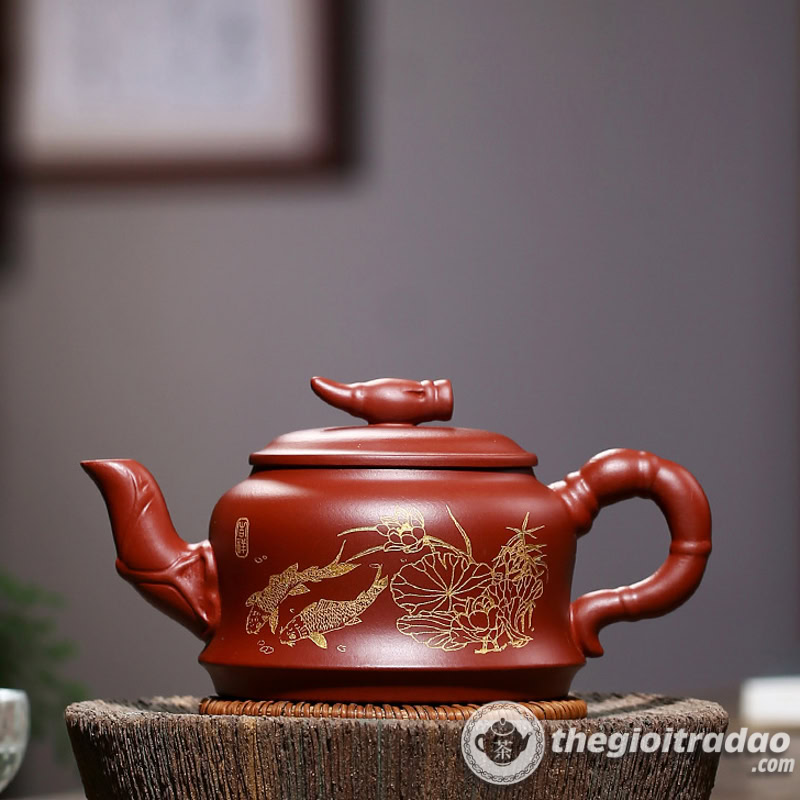 Ấm Tử Sa Liên Hoa Đại Hồng Bào 280ml 10 am tu sa lien hoa dai hong bao 280ml-1993664958-12