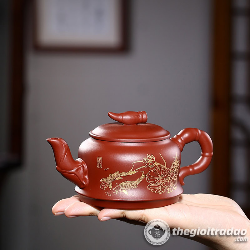 Ấm Tử Sa Liên Hoa Đại Hồng Bào 280ml 12 am tu sa lien hoa dai hong bao 280ml-1993664958-7