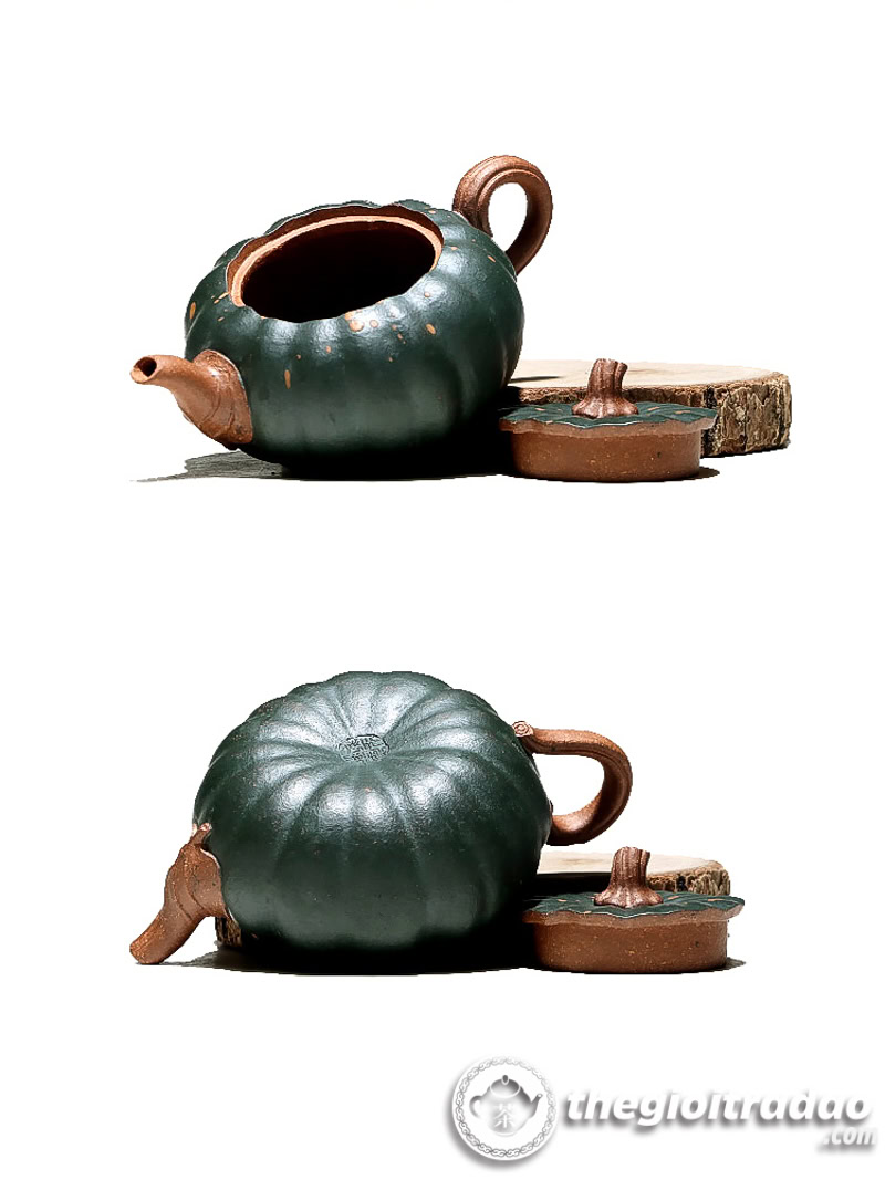 Ấm Tử Sa Quả Bí Lục Nê Phấn Tương 120ml 23 am tu sa qua bi luc ne phan tuong 120ml-13