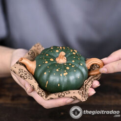 Ấm Tử Sa Quả Bí Lục Nê Phấn Tương 120ml 8 am tu sa qua bi luc ne phan tuong 120ml-23