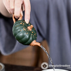 Ấm Tử Sa Quả Bí Lục Nê Phấn Tương 120ml 9 am tu sa qua bi luc ne phan tuong 120ml-24