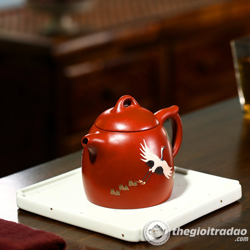 Ấm Tử Sa Tần Quyền Tùng Hạc Đại Hồng Bào 230ml 14 am tu sa tan quyen tung hac dai hong bao 230ml-11