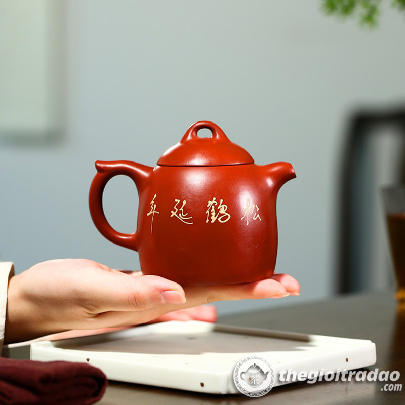 Ấm Tử Sa Tần Quyền Tùng Hạc Đại Hồng Bào 230ml 16 am tu sa tan quyen tung hac dai hong bao 230ml-13