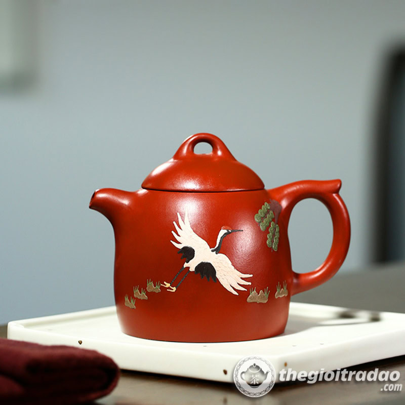 Ấm Tử Sa Tần Quyền Tùng Hạc Đại Hồng Bào 230ml 12 am tu sa tan quyen tung hac dai hong bao 230ml-16