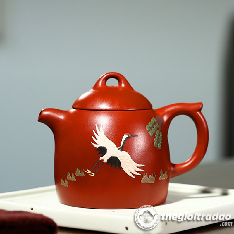 Ấm Tử Sa Tần Quyền Tùng Hạc Đại Hồng Bào 230ml 1 am tu sa tan quyen tung hac dai hong bao 230ml-21