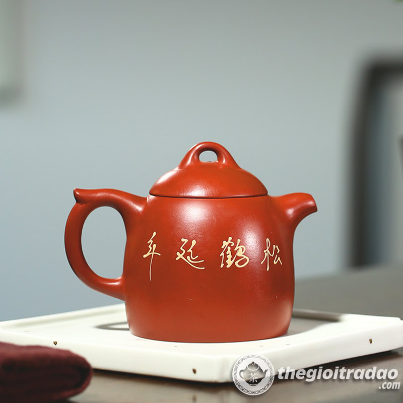 Ấm Tử Sa Tần Quyền Tùng Hạc Đại Hồng Bào 230ml 13 am tu sa tan quyen tung hac dai hong bao 230ml-5