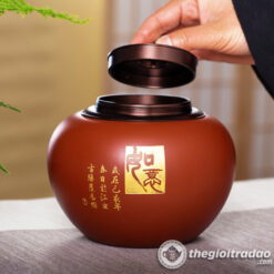 Hũ Đựng Trà Gốm Tử Sa Tây Thi Đại Hồng Bào 6 hu dung tra gom tu sa tay thi dai hong bao_