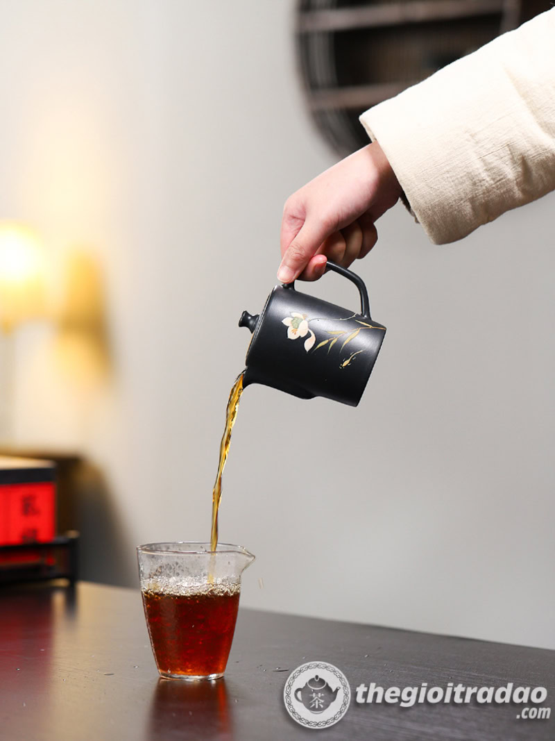 Ấm Tử Sa Lan Quân Tử Thạch Hoàng 240ml 23 am tu sa lan quan tu thach hoang 240ml-17