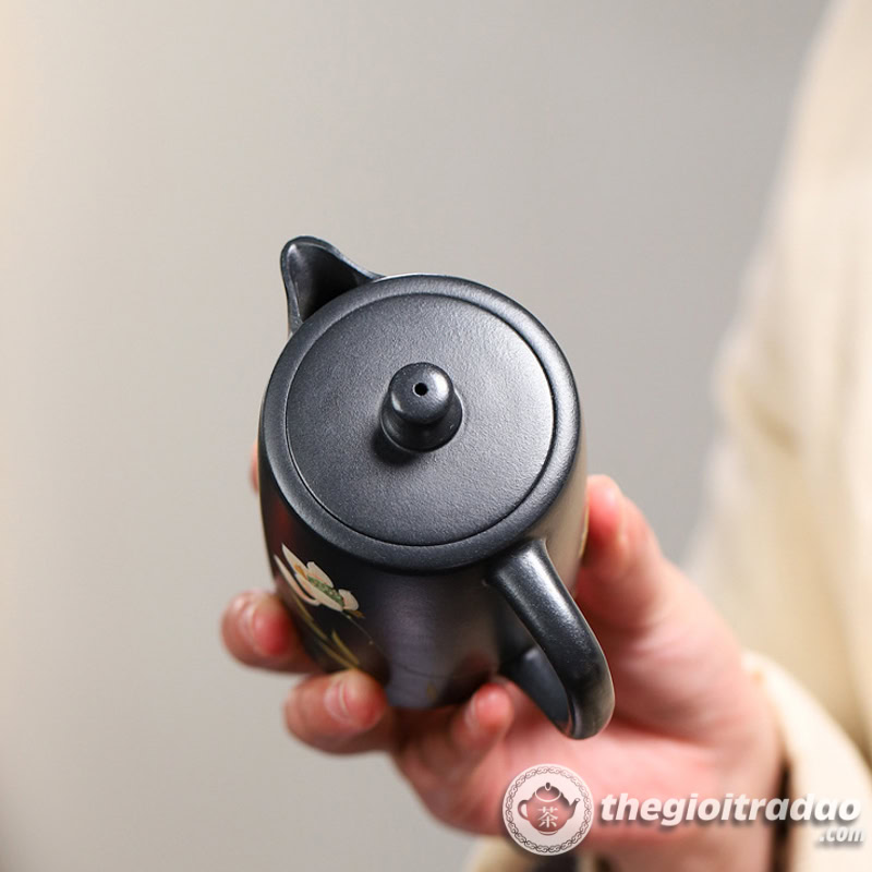 Ấm Tử Sa Lan Quân Tử Thạch Hoàng 240ml 3 am tu sa lan quan tu thach hoang 240ml-2