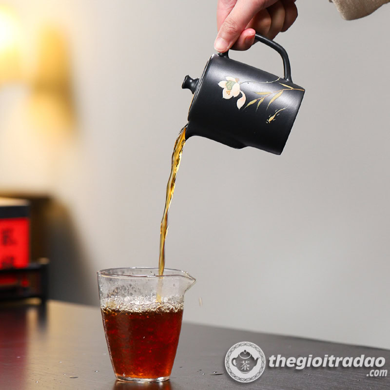 Ấm Tử Sa Lan Quân Tử Thạch Hoàng 240ml 4 am tu sa lan quan tu thach hoang 240ml-3