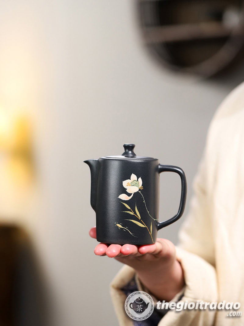 Ấm Tử Sa Lan Quân Tử Thạch Hoàng 240ml 12 am tu sa lan quan tu thach hoang 240ml-9