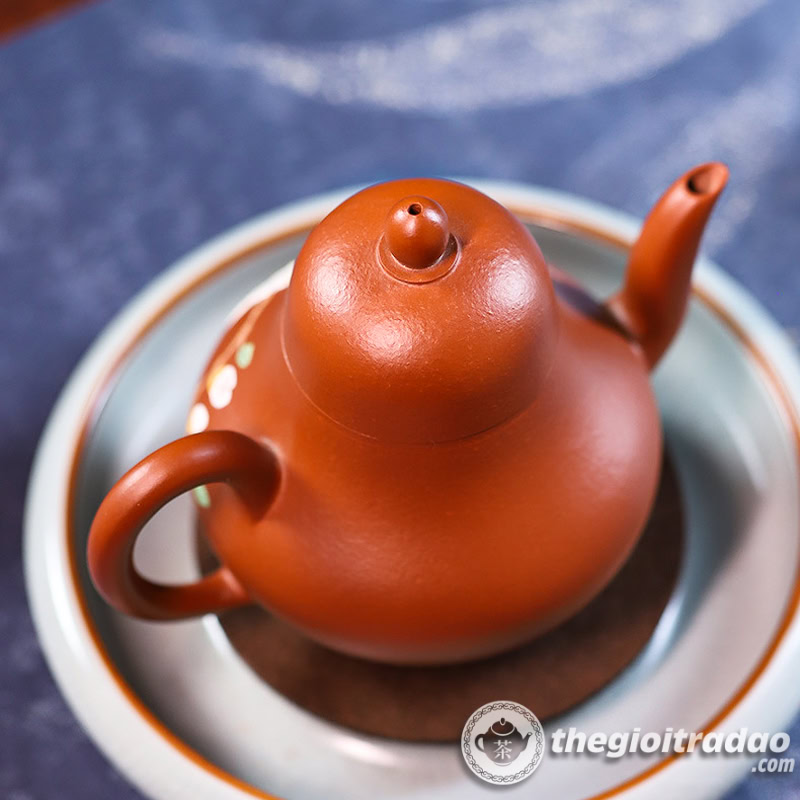 Ấm Tử Sa Tư Đình Chim Họa My Chu Nê 190ml 14 am tu sa tu dinh chim hoa my chu ne 190ml-10
