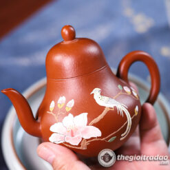 Ấm Tử Sa Tư Đình Chim Họa My Chu Nê 190ml 6 am tu sa tu dinh chim hoa my chu ne 190ml-4