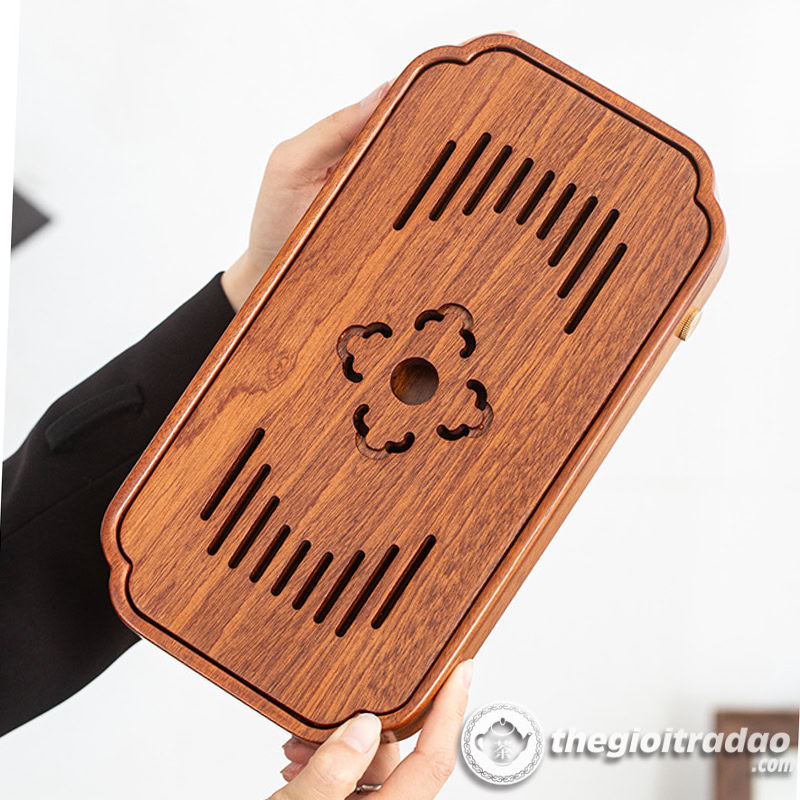 Khay Trà Gỗ Cẩm Lai Đẹp, Có Khoang Chứa Nước 17 khay tra go cam lai dep co khoang chua nuoc-6