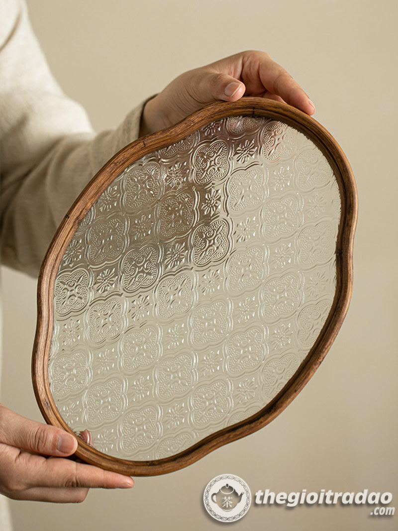 Bộ Chén Khải Băng Hoa Kết Tinh Kèm Khay Trà 13 bo chen khai dieu bien bang hoa ket tinh 150ml--18