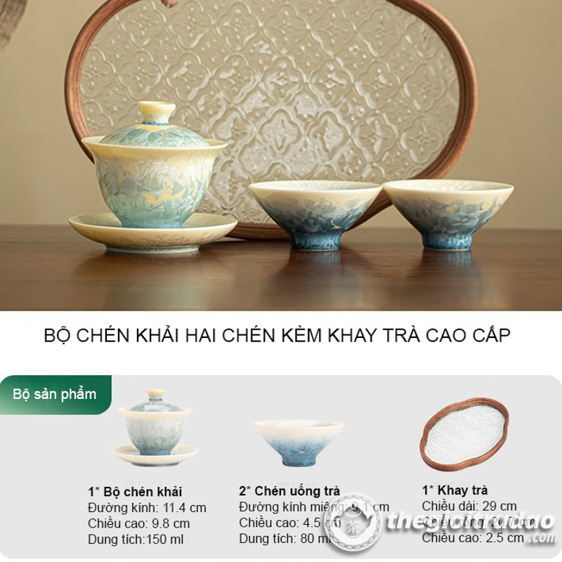 Bộ Chén Khải Băng Hoa Kết Tinh Kèm Khay Trà 14 bo chen khai dieu bien bang hoa ket tinh 150ml--22