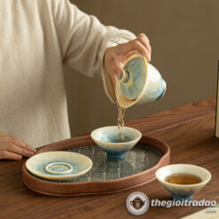 Bộ Chén Khải Băng Hoa Kết Tinh Kèm Khay Trà 7 bo chen khai dieu bien bang hoa ket tinh 150ml--6