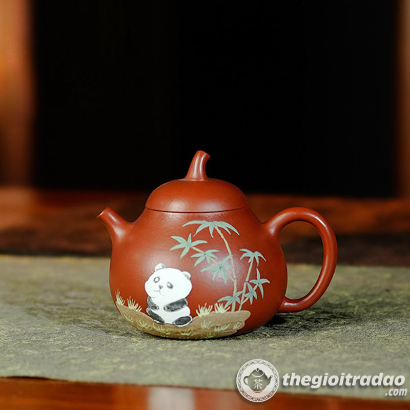 Ấm Tử Sa Gấu Trúc Nguyên Khoáng Chu Nê 160ml 10 am tu sa gau truc nguyen khoang chu ne 160ml--2