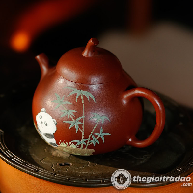 Ấm Tử Sa Gấu Trúc Nguyên Khoáng Chu Nê 160ml 12 am tu sa gau truc nguyen khoang chu ne 160ml--4